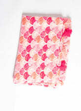 Mønstret tørklæde med frynser - ITFEB25